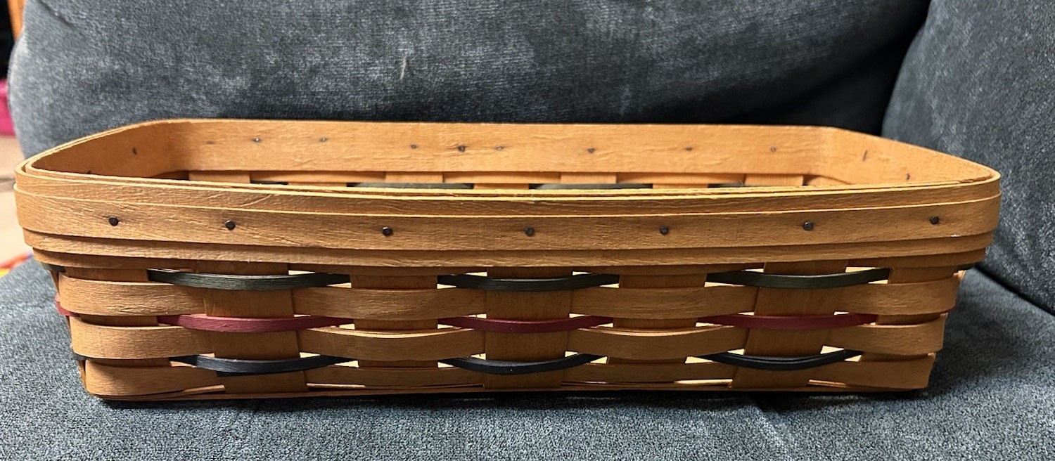 Longeberger Basket. Rectangular 14.5” X 7.5” X 4”.