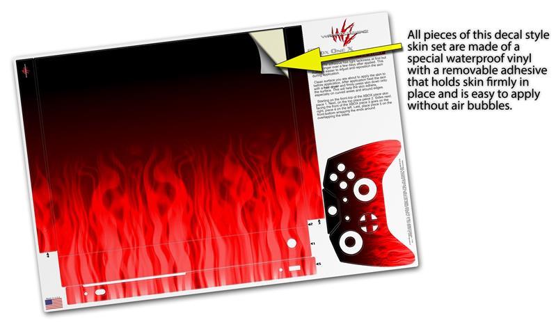 Skin Set for XBOX One X Fire Red