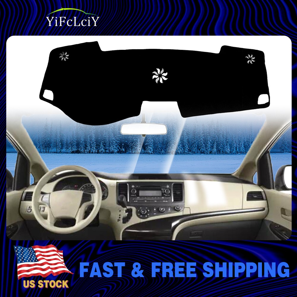 Dash Cover Mat For Toyota Sienna 2011-2014 Dashboard Interior Pad Black