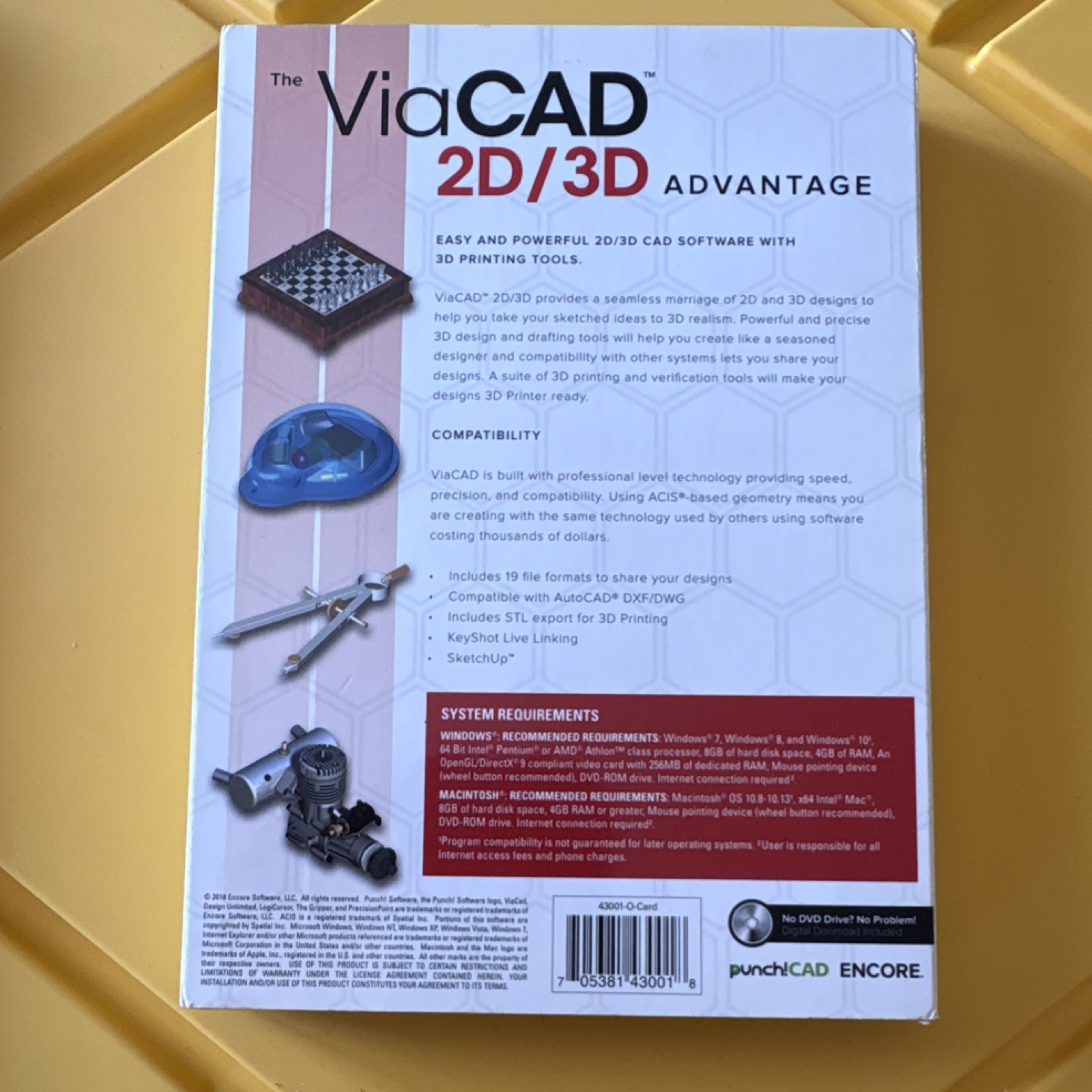 Punch! Software ViaCAD 2D/3D CAD Design Software DVD-ROM for Windows & Mac