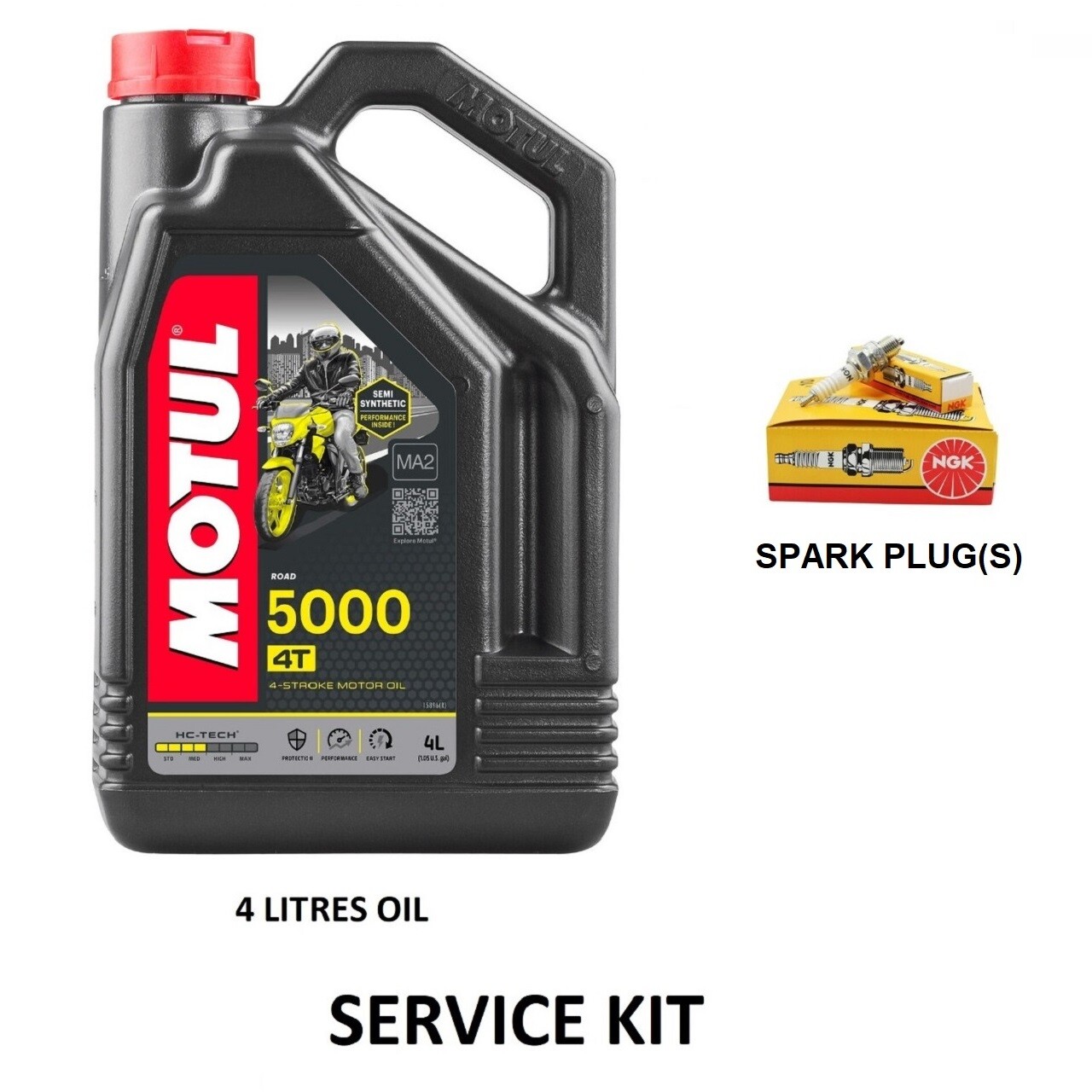 Service Kit For Kymco MXU 300 i T Offroad LOF 2020-2021 (Oil & Spark Plug)