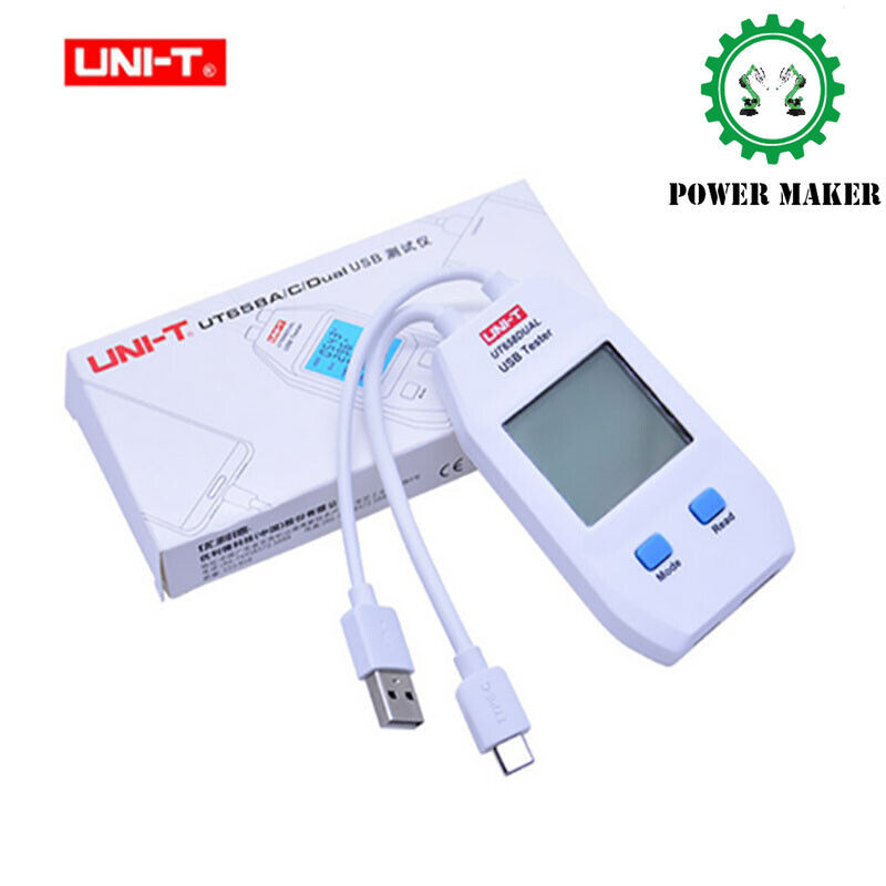 UNI-T Digital USB Tester Power Capacity Volt Amp Energy Detector Meter UT658DUAL