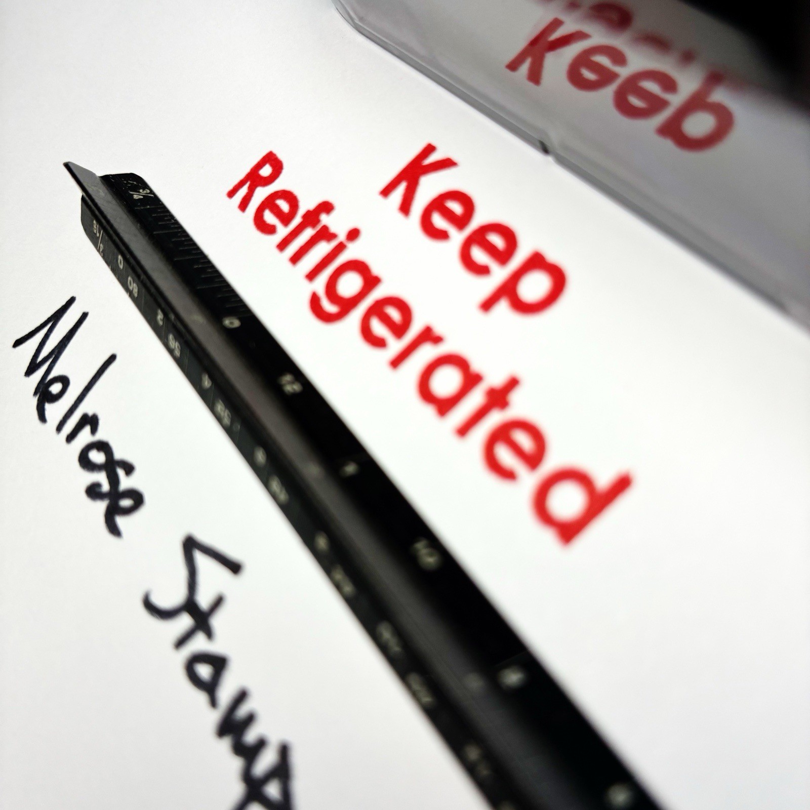 Keep Refrigerated Rubber Stamp Red Ink Self Inking Ideal 4913