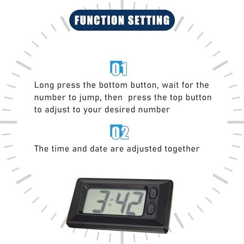 Car Dashboard Digital Clock, Mini Portable Digital Vehicle Electronic Digital