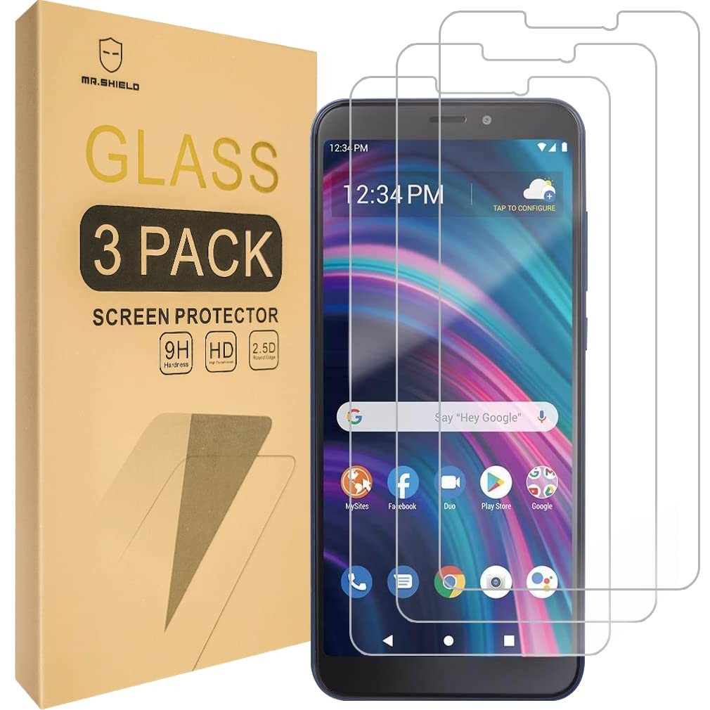 Mr.Shield [3-Pack] Designed For BLU View 3 (B140DL) [Tempered Glass] clear