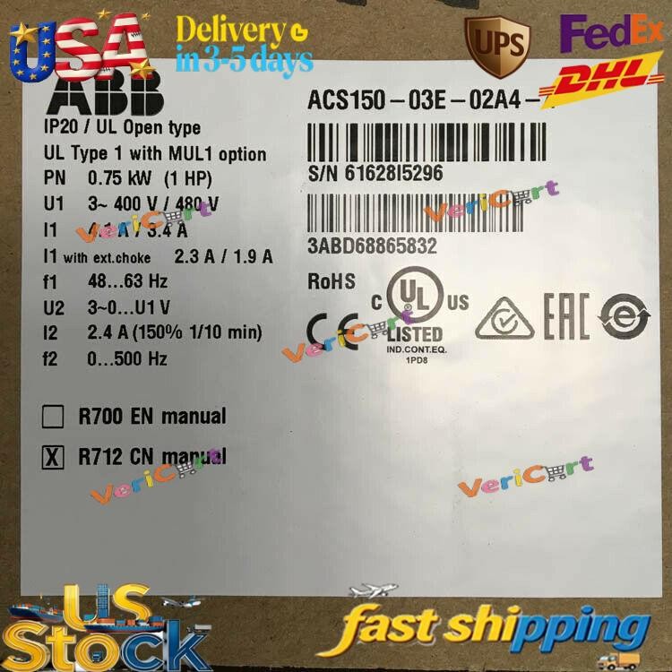 ABB Inverter ACS150-03E-02A4-4 NEW FREE Fast SHIPPING