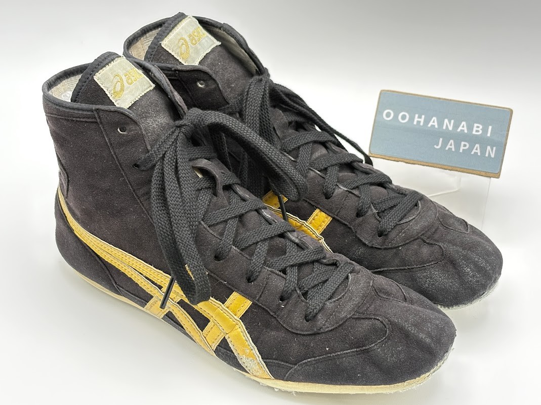 ASICS EX-EO Old model Wrestling Boxing shoes TWR900 US 8 26.0cm Black Gold USED