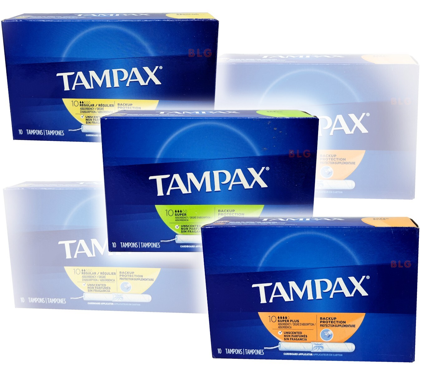 Tampax Tampons SUPER PLUS Absorbency Unscented Feminine Care Tampon Bundle Sale