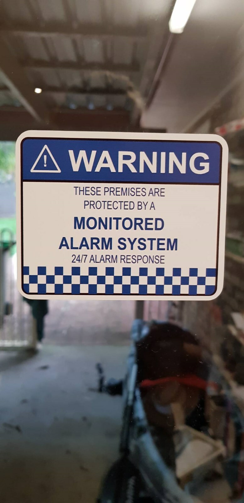 12 x Alarm System Monitored Warning Security Stickers 100mm x 80mm laminated