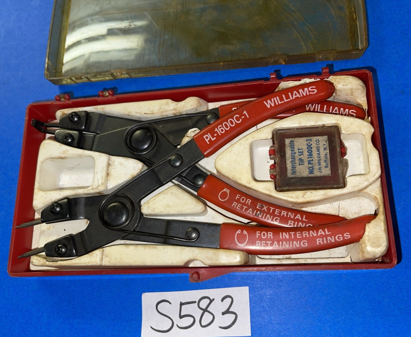 WILLIAMS CO TOOLS SNAP RING INTERNAL AND EXTERNAL PLIERS SET