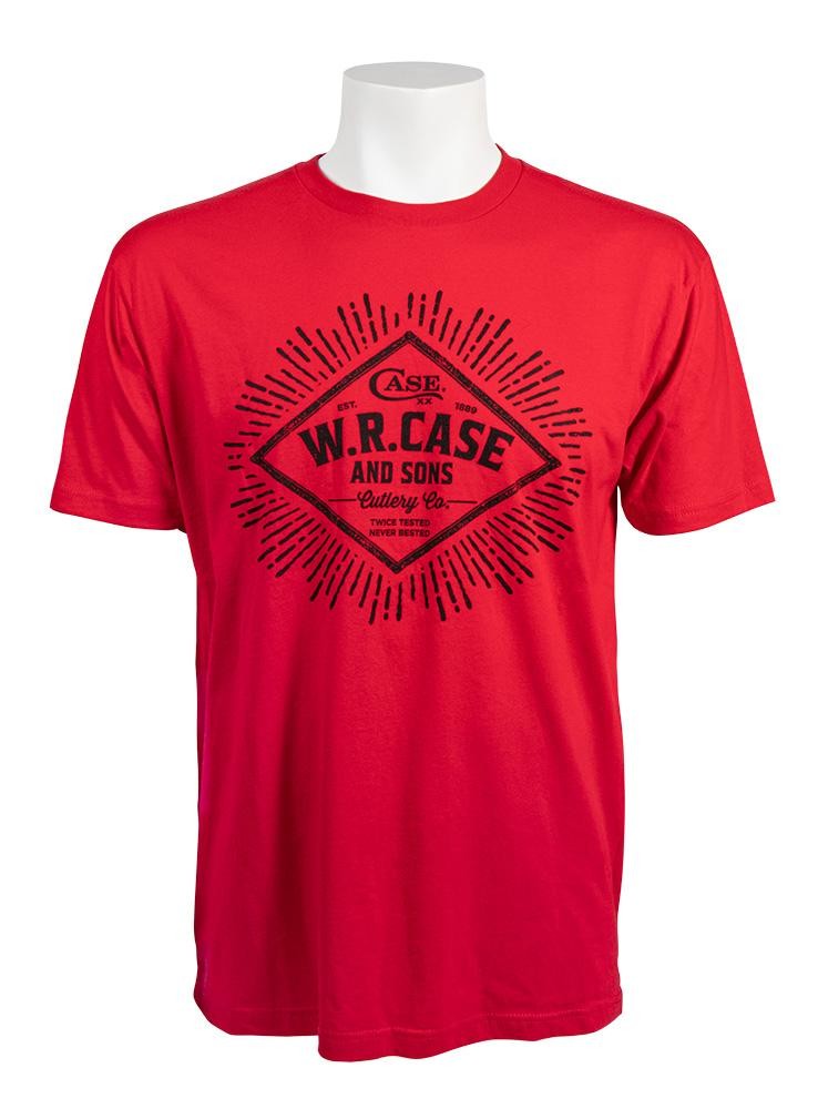 Case xx 3XL Red and Black T-Shirt Diamond W.R Case & Sons Graphic 52573 XXXL
