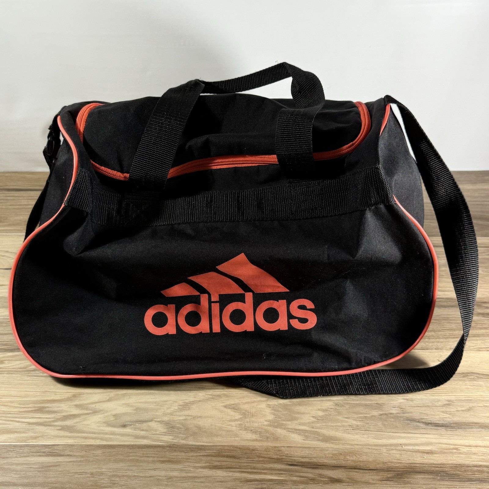 Adidas Diablo Small Duffel Bag Gym Tote Black And Orange Travel Duffel Bag