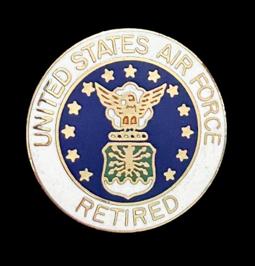 UNITED STATES AIR FORCE RETIRED PIN 1”
