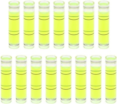 15pcs Small Cylindrical Bubble Level Vials 8x35mm PMMA Mini Horizontal Bubble Sp