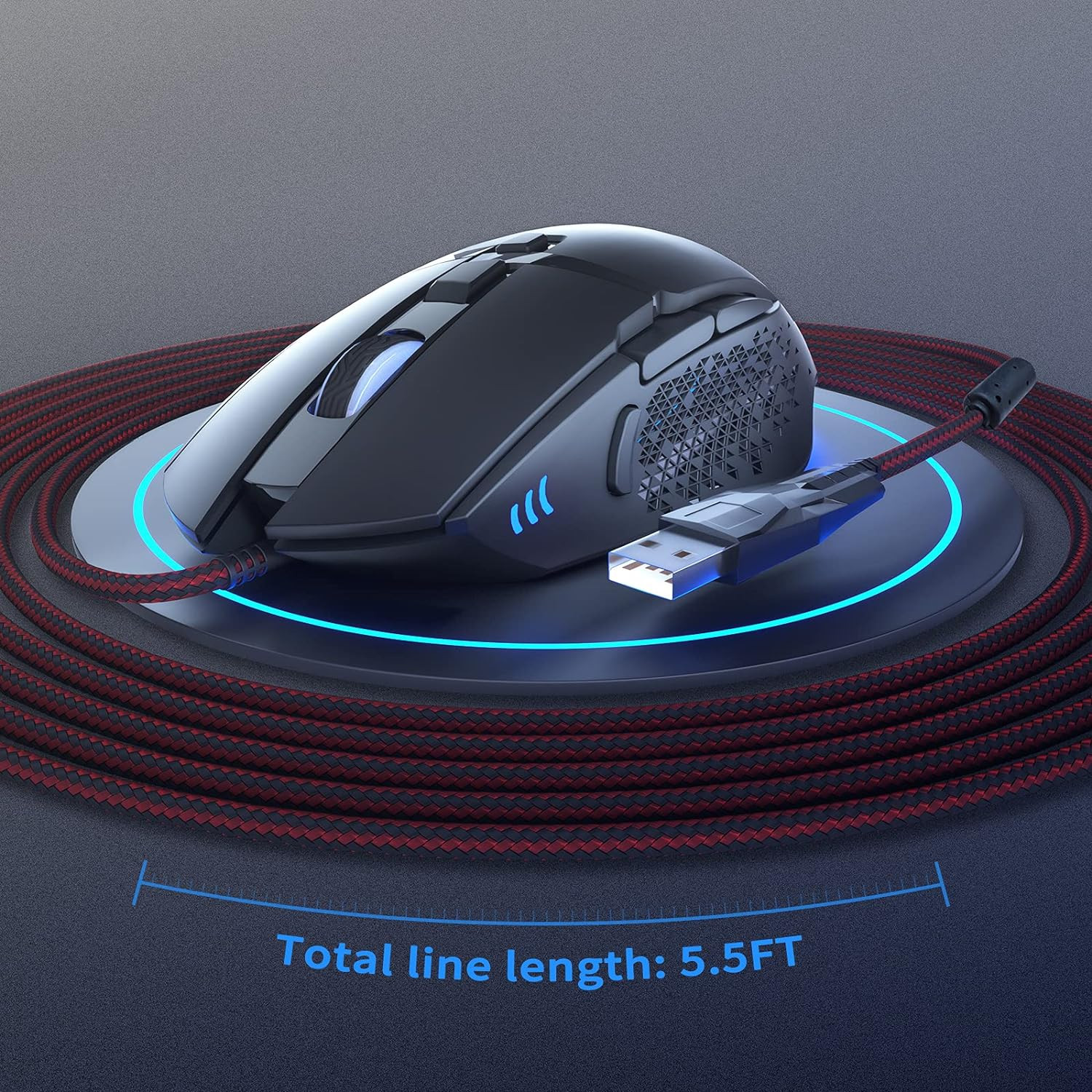 CYD Gaming-Mouse USB PC Computer-Mouse-Wired for Game Daily 7 Programmable Butto