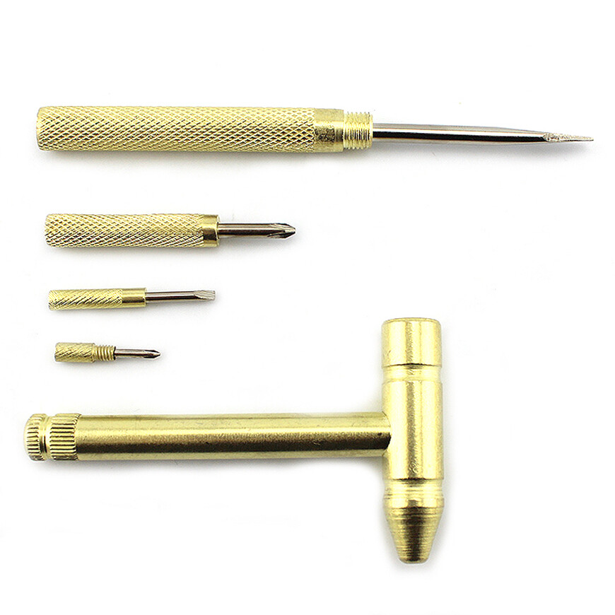 5 in 1 Small Multi Tool Hammer & Screwdriver Set 1 Phillip 3 Flat 1 Hammer DIY
