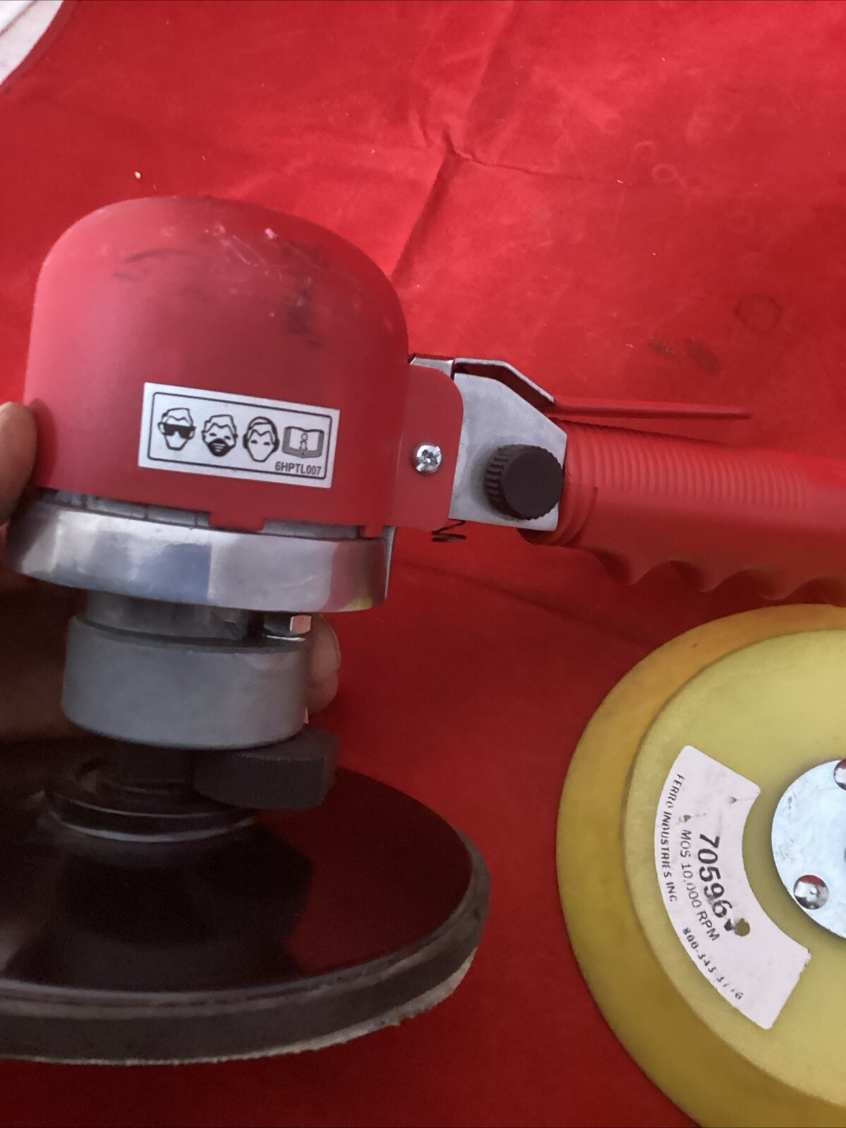 Viking Pneumatic Sander 5 9/16” Width 6hptl007 Working Needs Lever Bolt With Pad