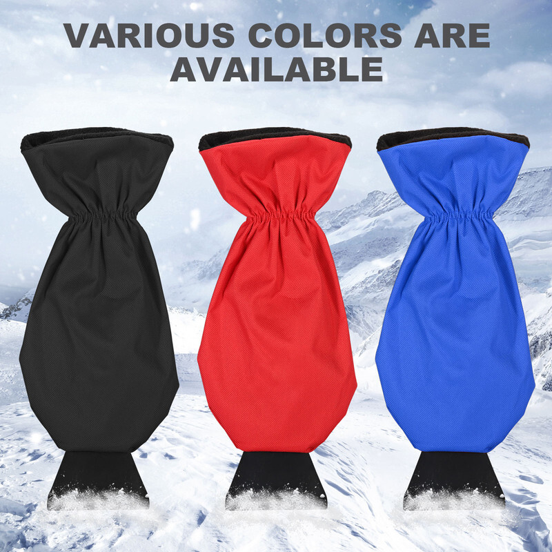 2-in-1 Ice Snow Scraper Mitt Glove for Car Windshield Snow Remove Frost