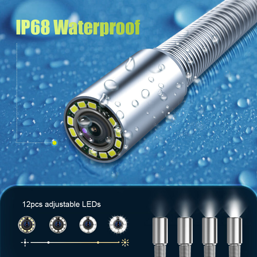10.1" 70M Pipe Inspection Camera with 512HZ Locator Self-leveling Meter Counter