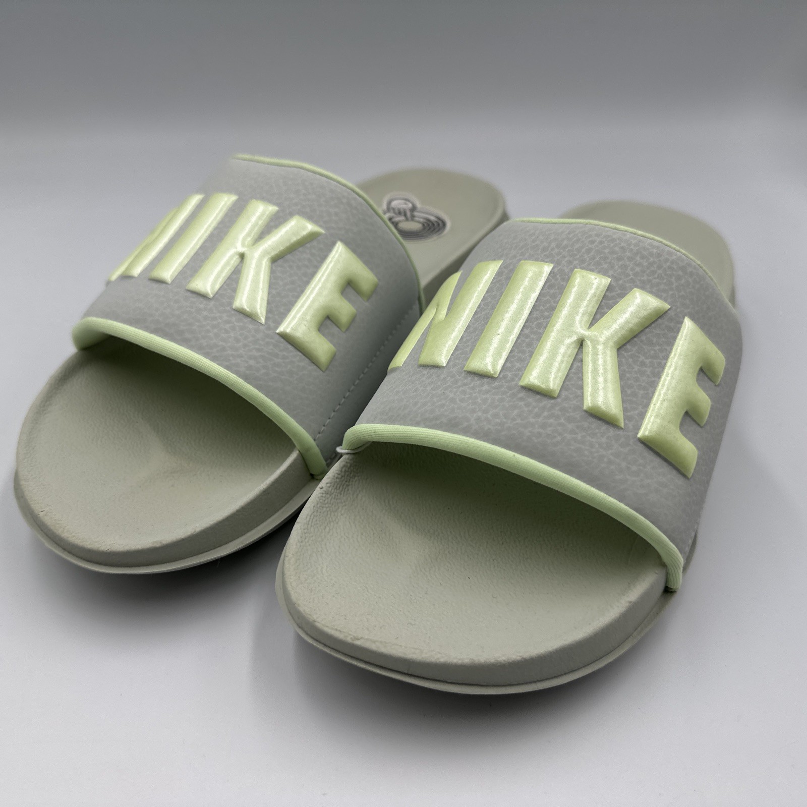 Nike Offcourt Slide - Light Silver / Barely Volt - BQ4632-013 - Women's **NEW**