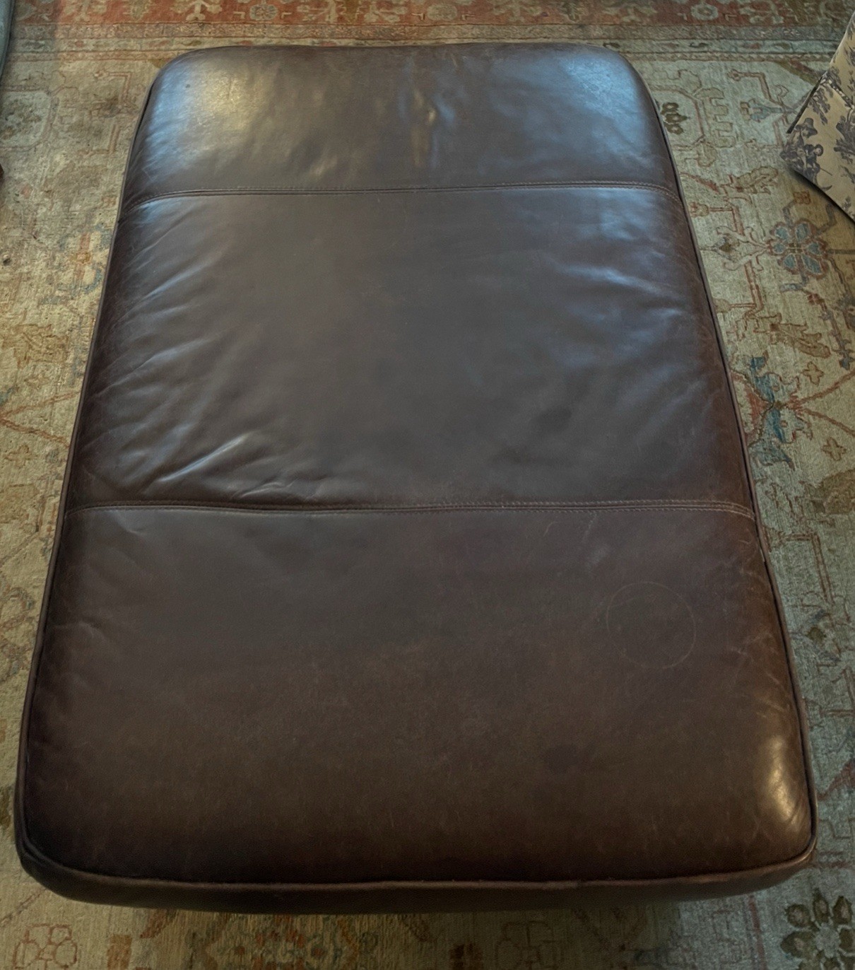 Bernhardt Ottoman - Bench Brown Leather, Used