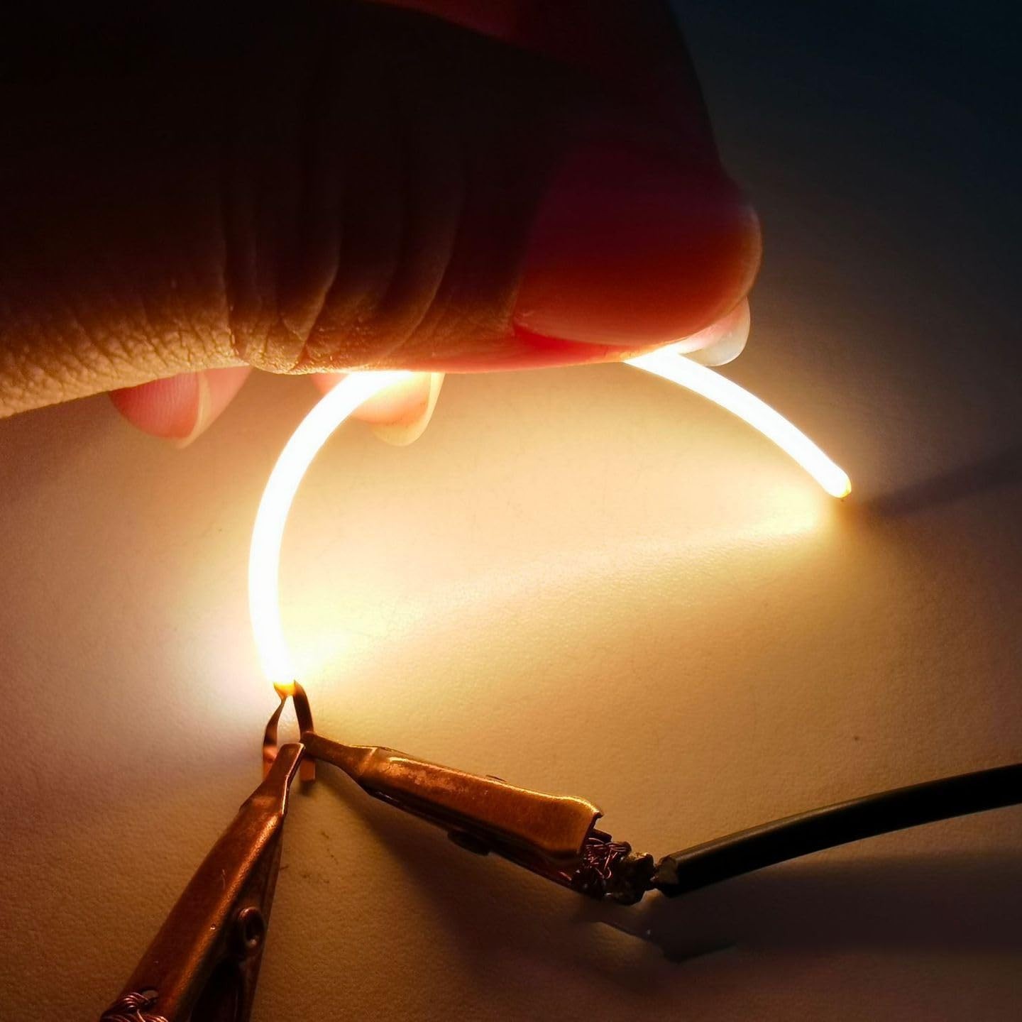 4-Pack 80mm (3.15in) Warm White Flexible LED Filament with Same-End Terminals...