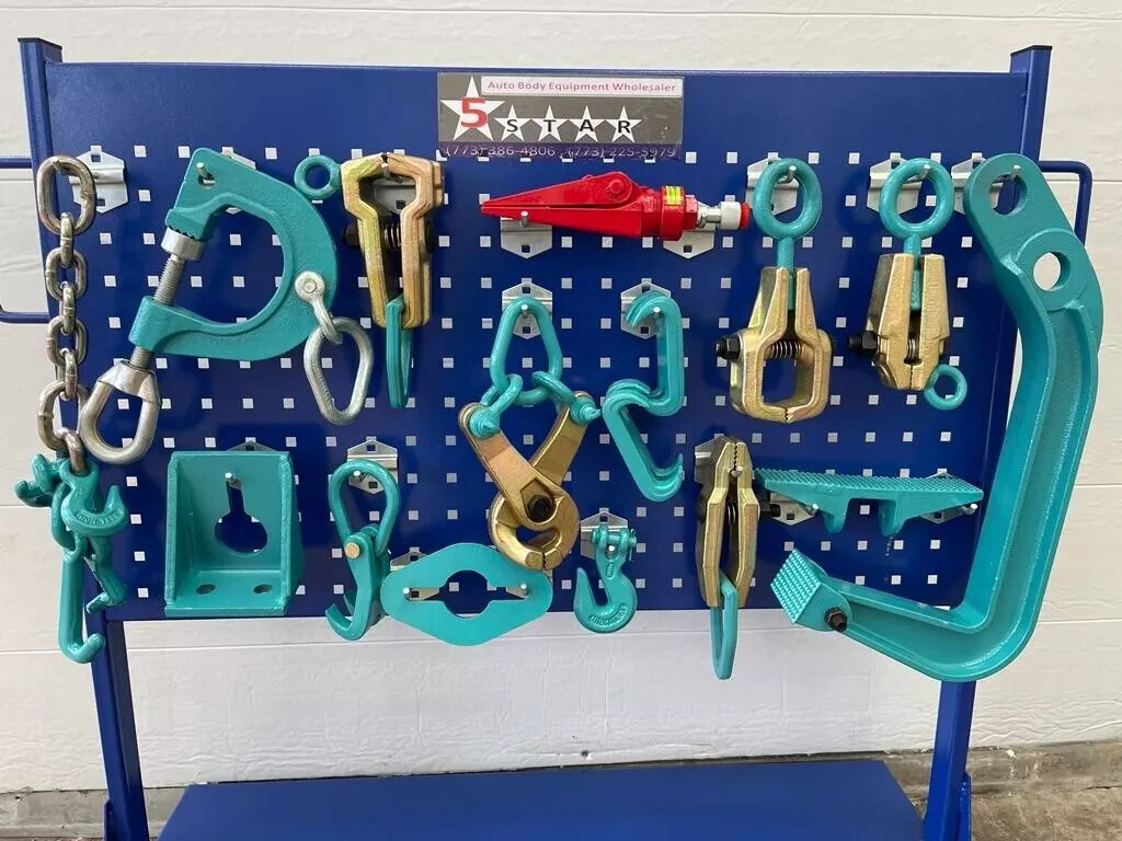 SET#88-17 PIECE AUTO BODY FRAME MACHINE TOOL AND CLAMP SET
