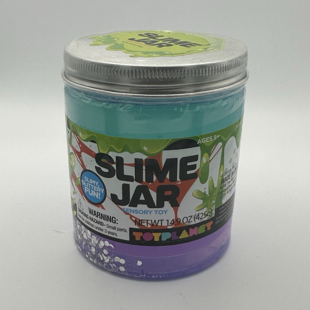 TOYPLANET Slime Sensory Toy in Plastic Jar 14.9 oz Blue/Purple Ages 5+