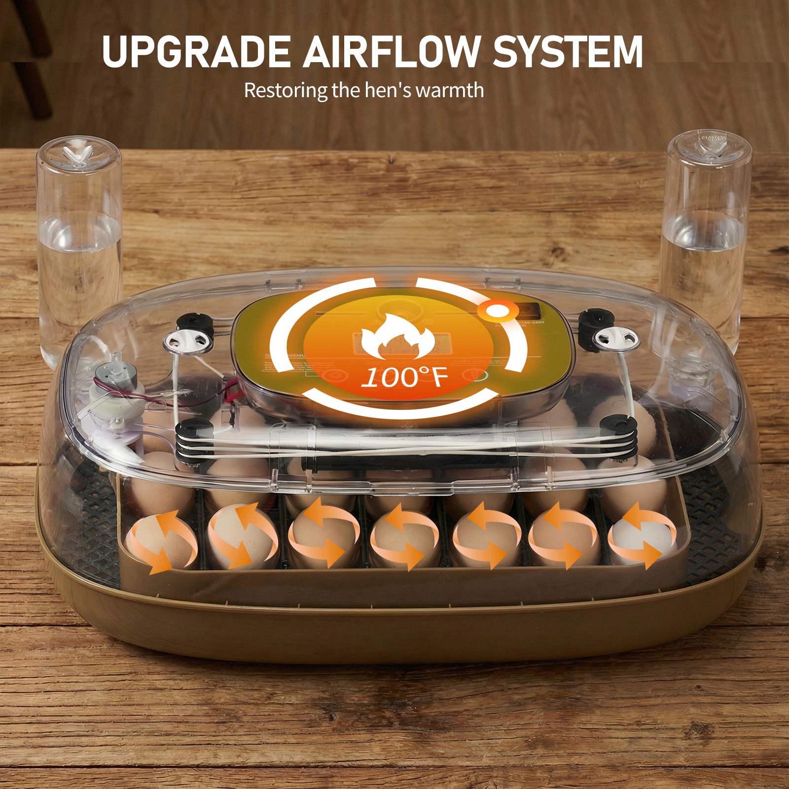 Automatic Egg Incubator for Hatching with Automatic Turning and Humidity-24 Egg