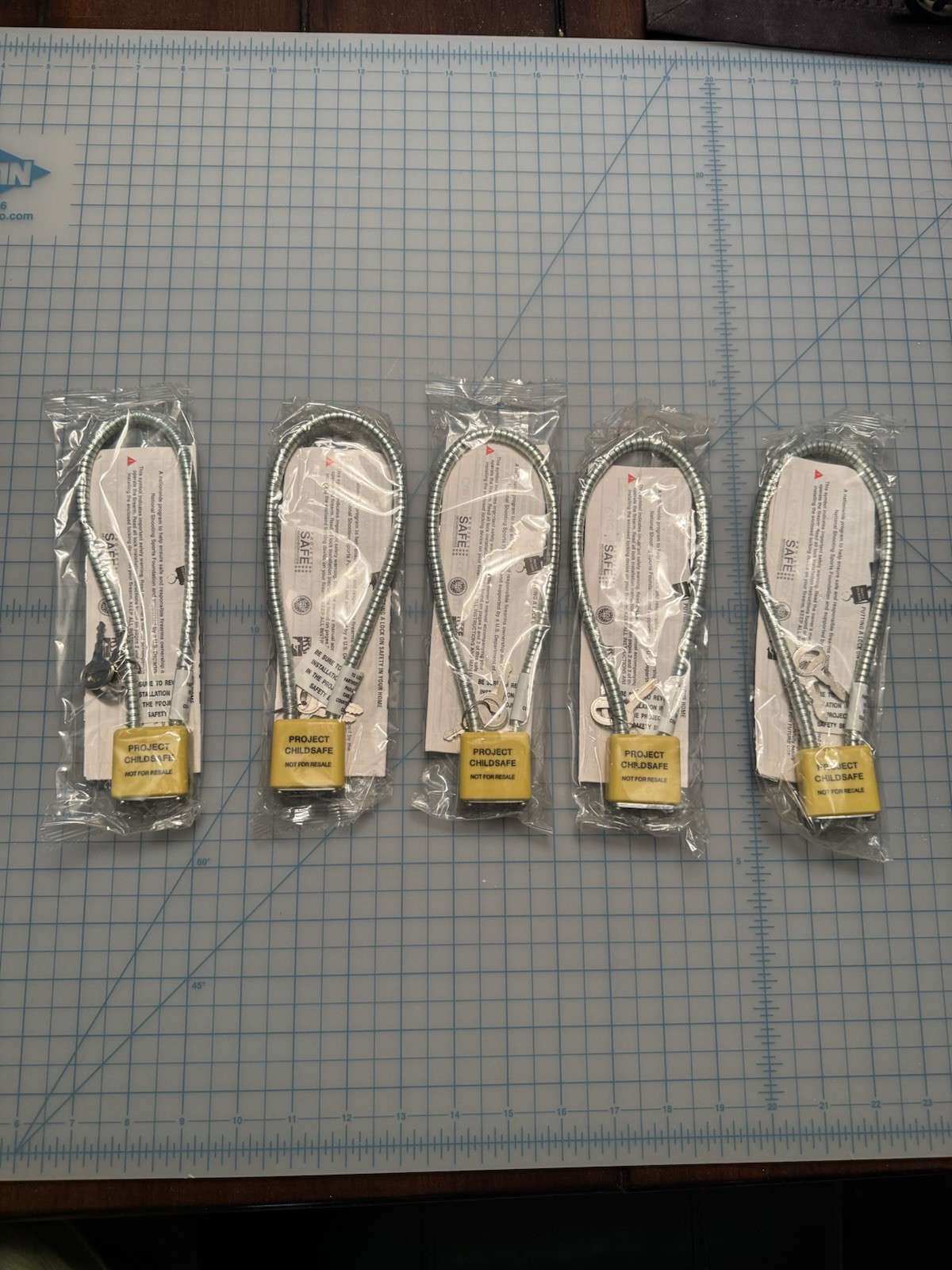 Lot Of 5 Project Childsafe Gun Lock Locks Bundle With Keys 🔥