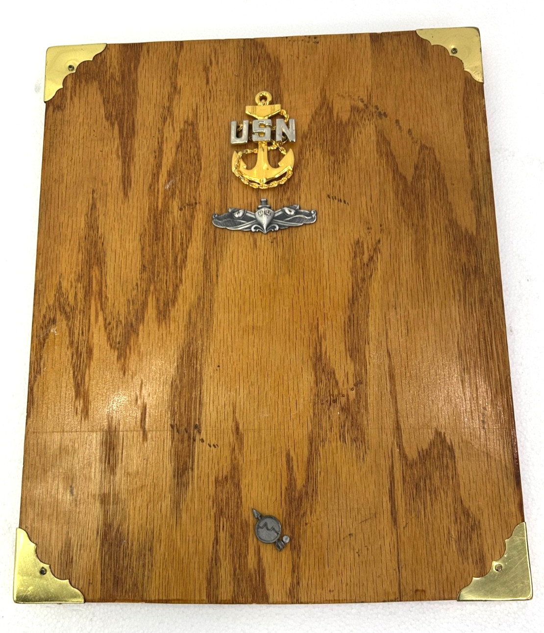 US Navy Chief Petty Officer Wood Charge Book Cover