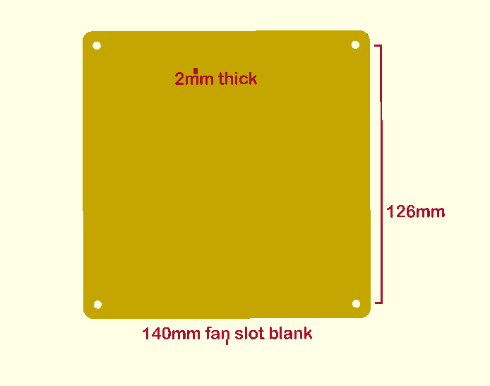 2 140mm/120mm/92mm UNUSED CASE FAN SLOT BLANK Cover Plate Sealing Airflow Mod