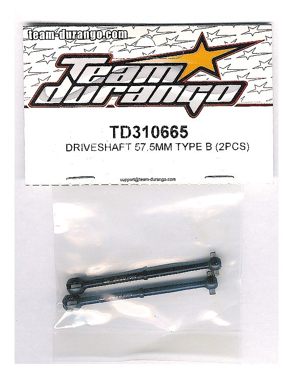 RC Team Durango TD310665 Driveshaft 57.5mm Type B DEX410 v5 DEX210F 1/10 Buggy