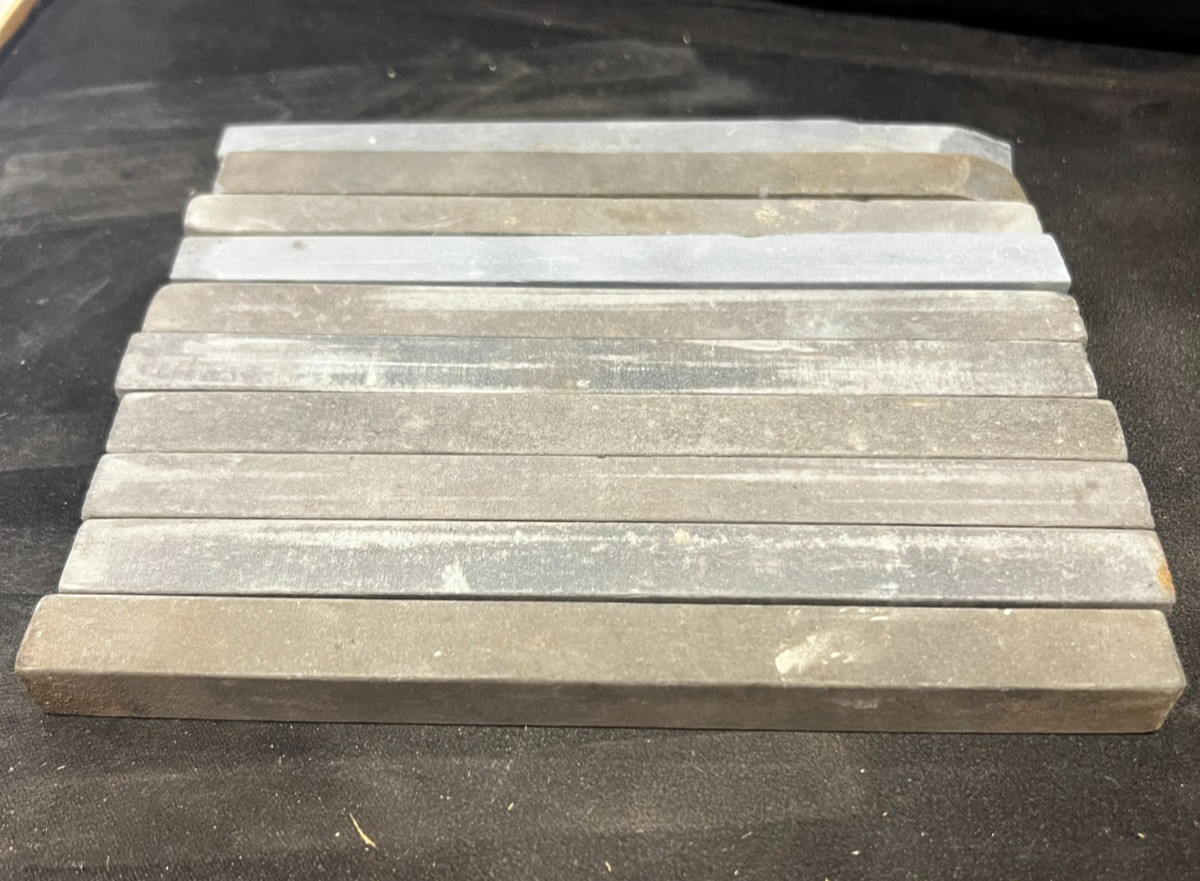 10 Unmarked 1/2 " 1 square x 6" long Dressing Stones see pics READ