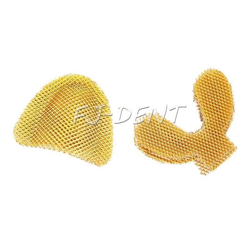 20PC Dental Metal Net Strengthen Impression Trays for Upper Lower Teeth Gold