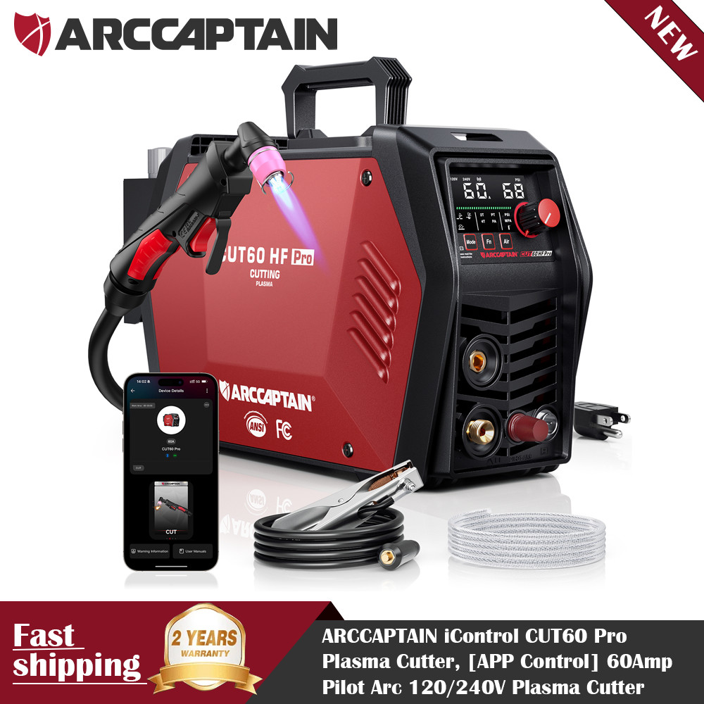 ARCCAPTAIN iControl CUT60 Pro Plasma Cutter APP Control 60Amp Pilot Arc 120/220V