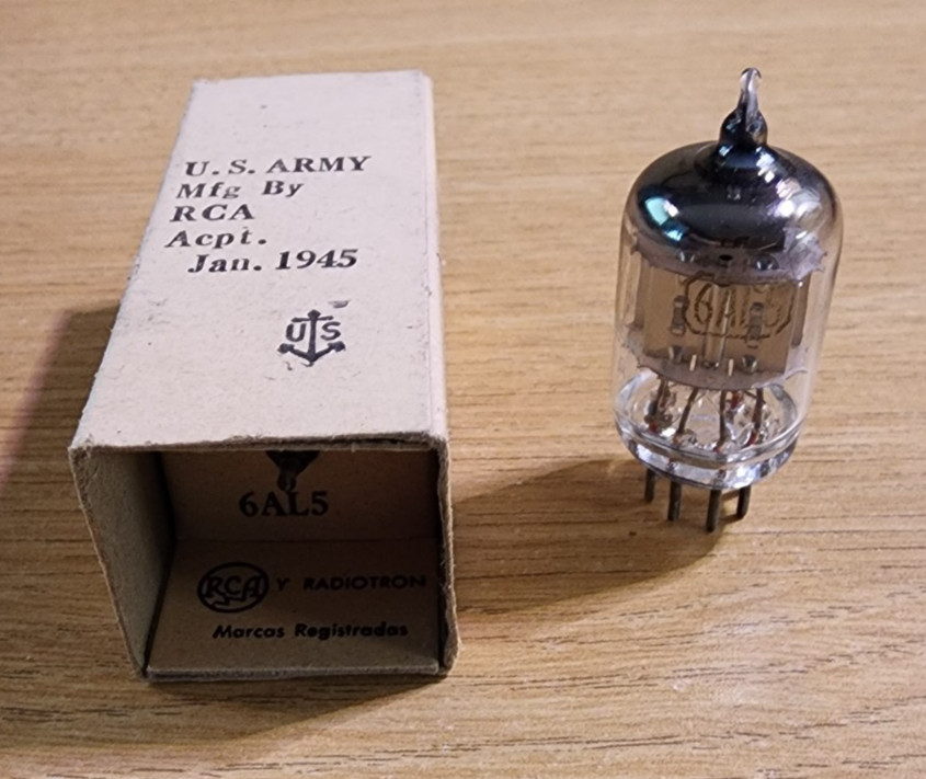 6AL5 RCA Twin Diode Vacuum Tube - NOS - TESTED