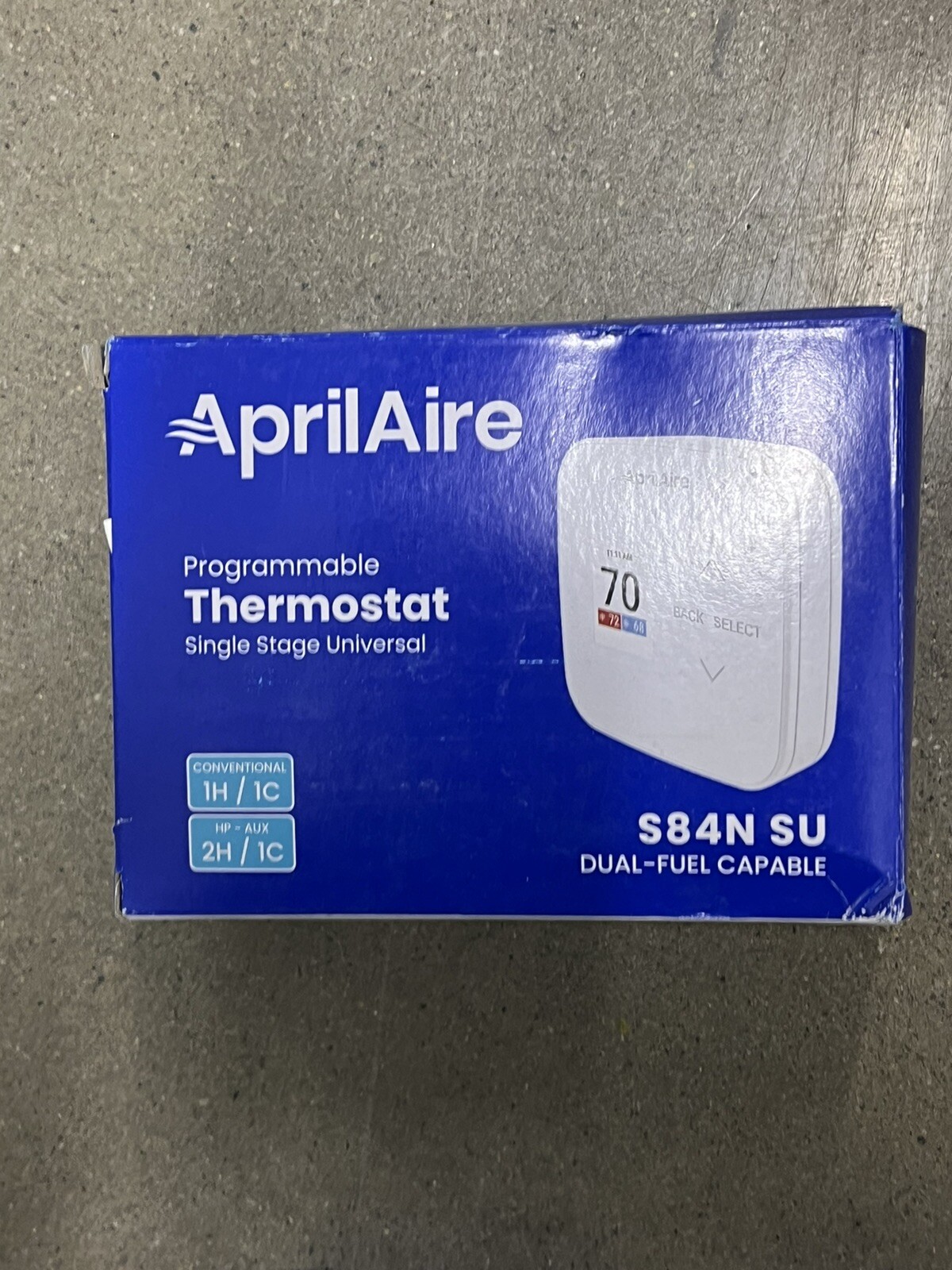 Aprilaire S84NSU Programmable Single-Stage Universal Thermostat Dual Fuel