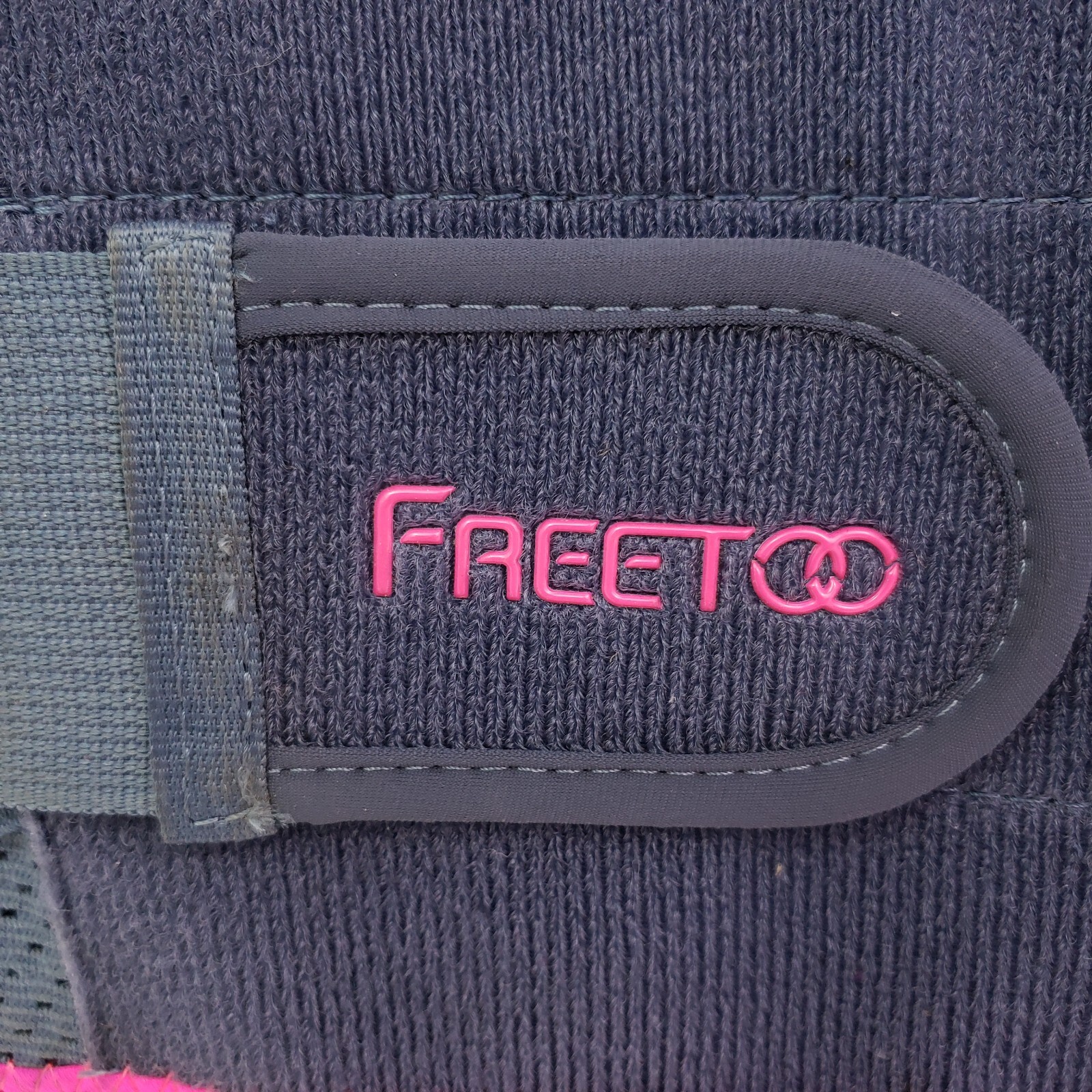 Freetoo Womens Size S Gray Pink Knitted Back Support Belt Back Brace