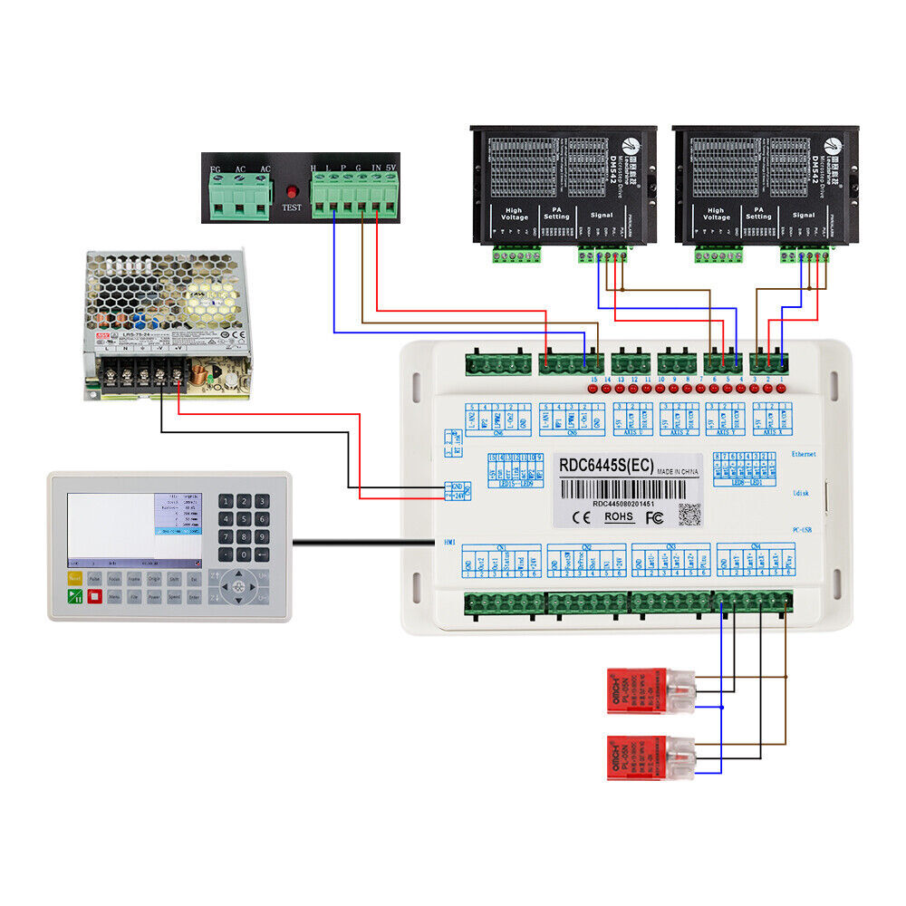CO2 Laser DSP Controller Ruida RDC6445S for Laser Engraver Cutter