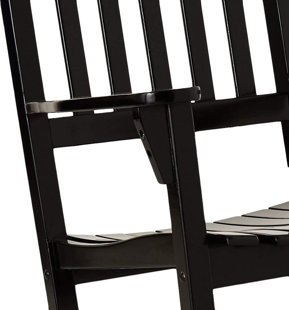 Solid Wood Bentley Porch Rocking Chair, Black