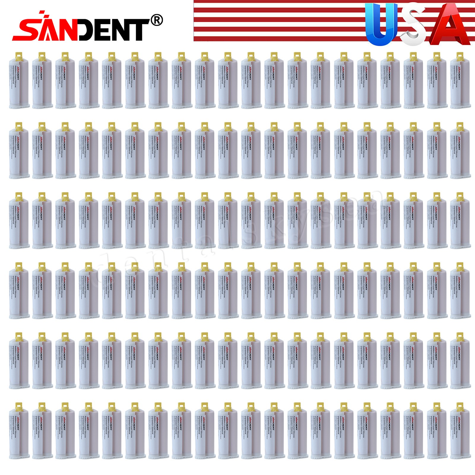 Dental Impression Material Light Body, Fast Set VPS PVS Molding 2x25ml 1-120x