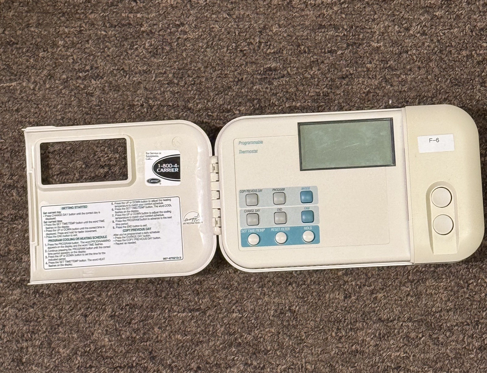 Carrier 7-Day Programmable Thermostat Model TSTATCCPAC01-B
