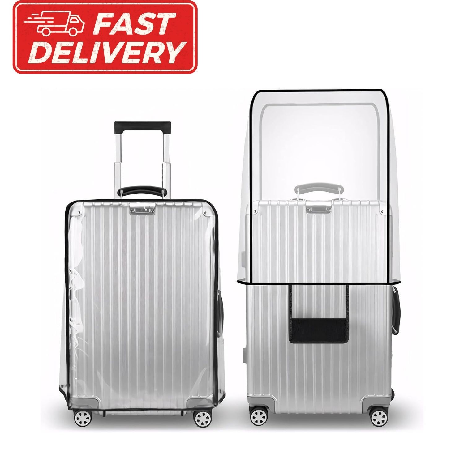 24 Inch Clear PVC Suitcase Cover Luggage Protectors Waterproof Anti-Scratch