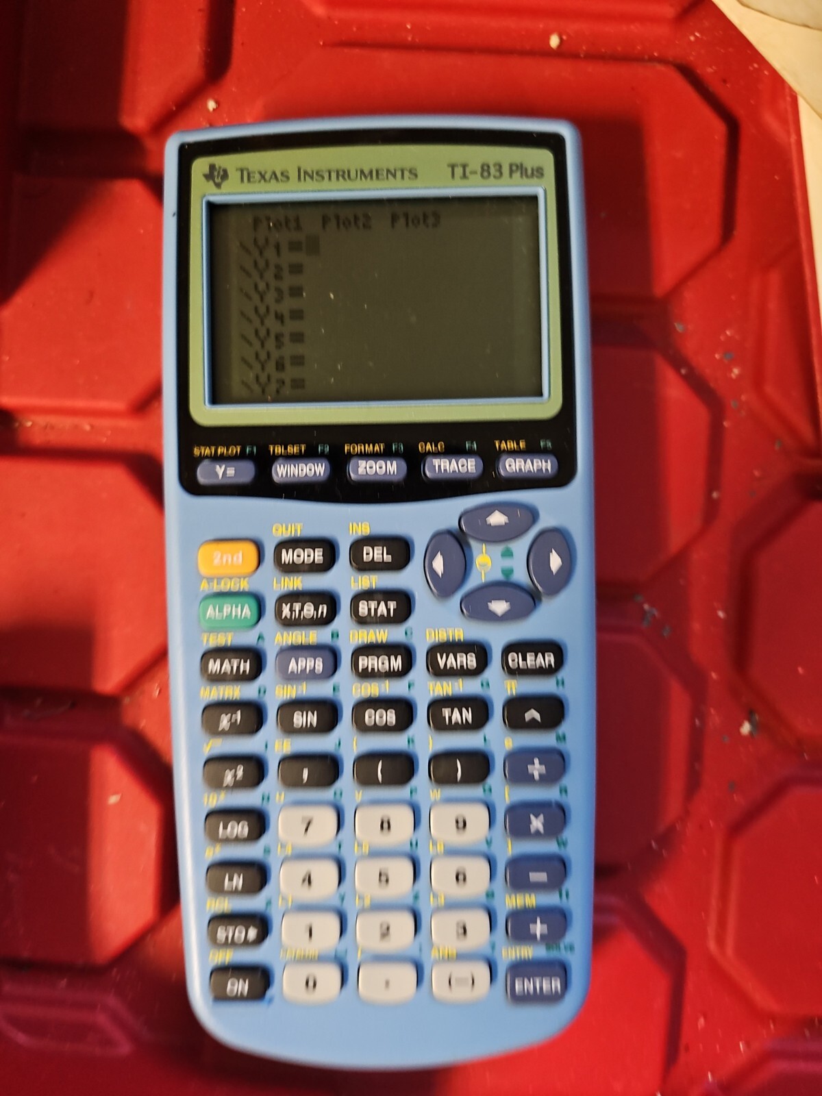 Texas Instruments TI-83 Plus Graphing Calculator - Blue - Good Condition AZ