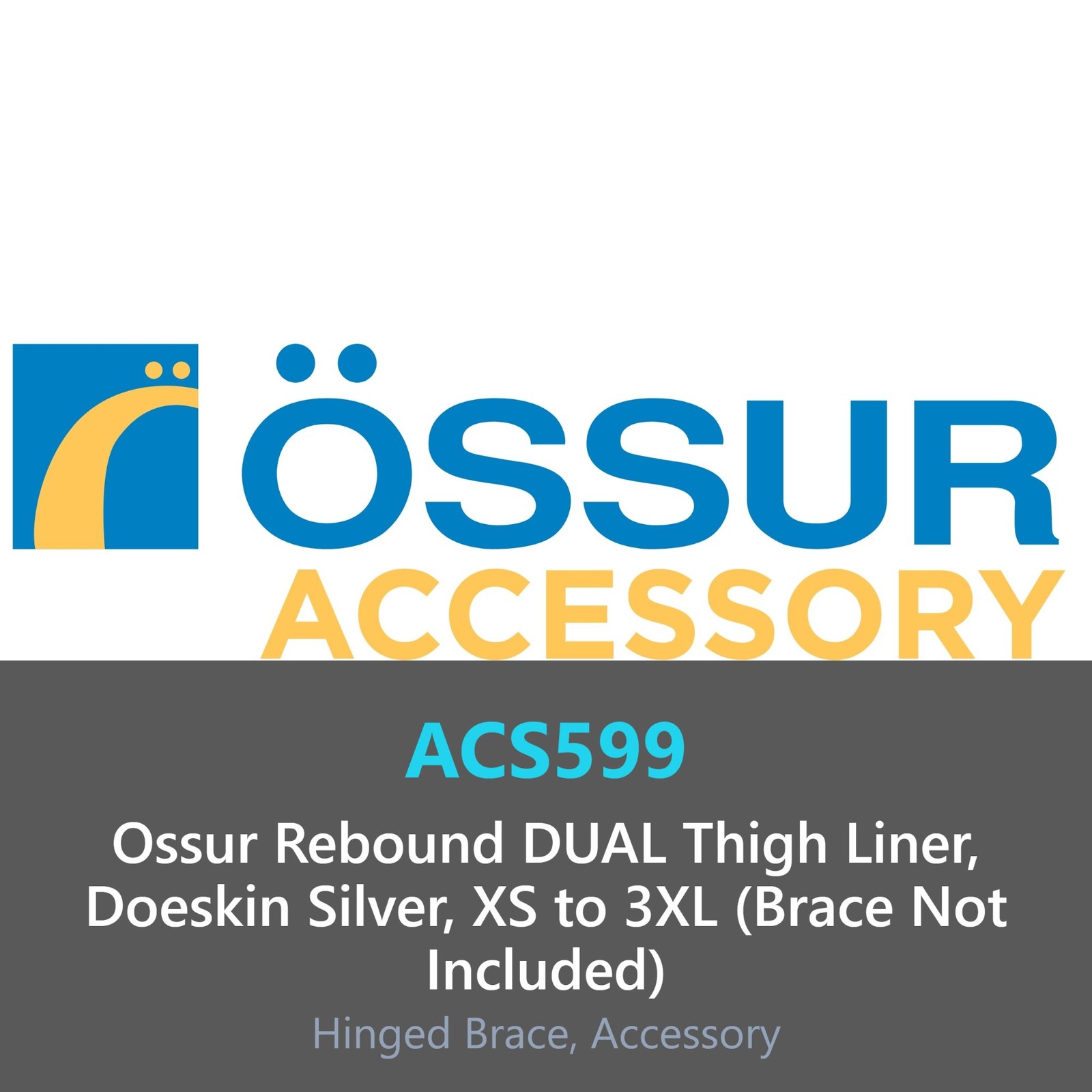 Ossur Rebound DUAL Thigh Liner, XS to 3XL (Brace Not Included)
