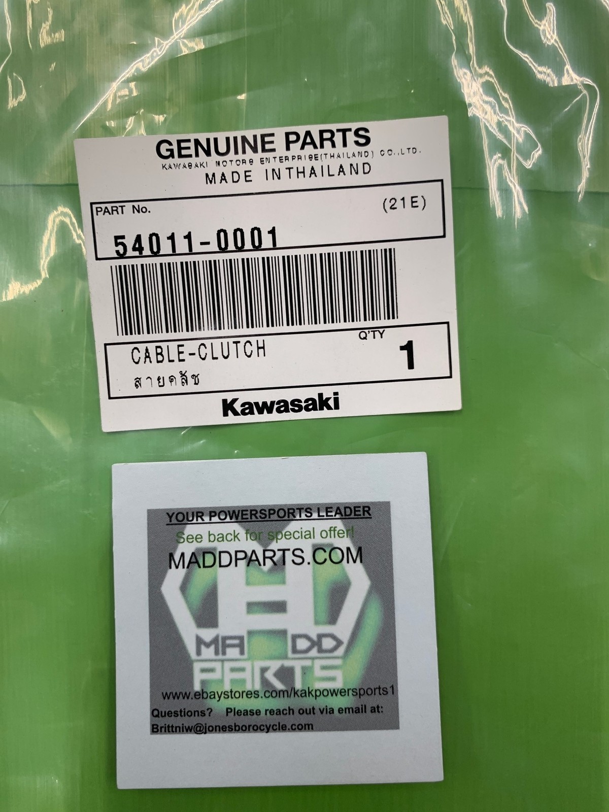Kawasaki OEM 54011-0001 Clutch Cable