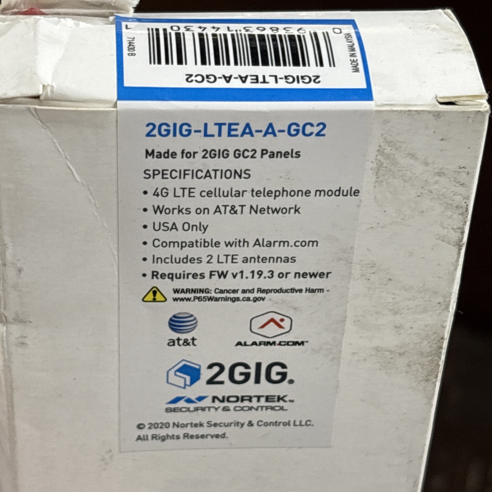 Nortek 2GIG-LTEA-A-GC2