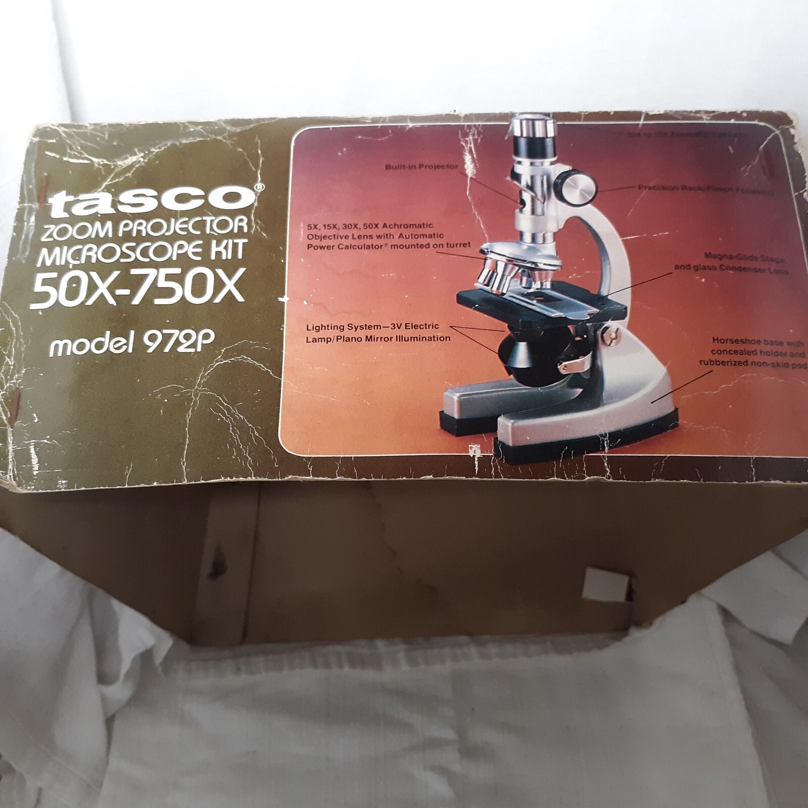 Vintage Tasco Microscope 50X - 750X with Box