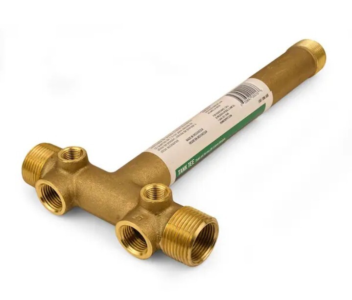 EVERBILT 10 in. Brass Dual Threaded Tank Tee 1" NEW